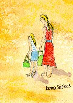 "Beachy Twosome" by Donna Siefkes, Oconomowoc WI - Watercolor